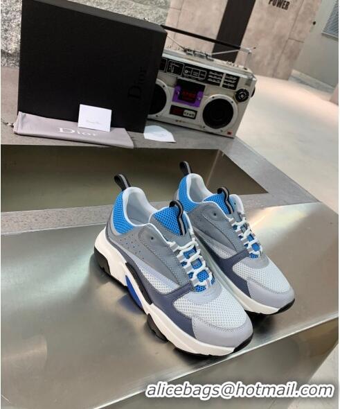 Top Quality Dior B22 Sneaker in Calfskin And Technical Mesh CD1331 Dark Gery/Blue/Grey 2020