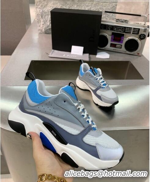 Top Quality Dior B22 Sneaker in Calfskin And Technical Mesh CD1331 Dark Gery/Blue/Grey 2020