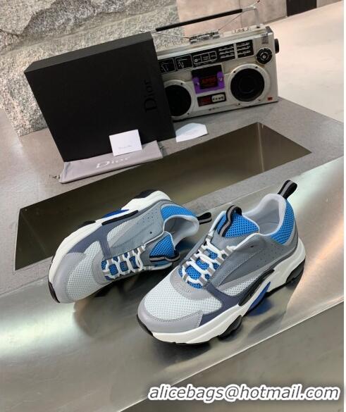 Top Quality Dior B22 Sneaker in Calfskin And Technical Mesh CD1331 Dark Gery/Blue/Grey 2020