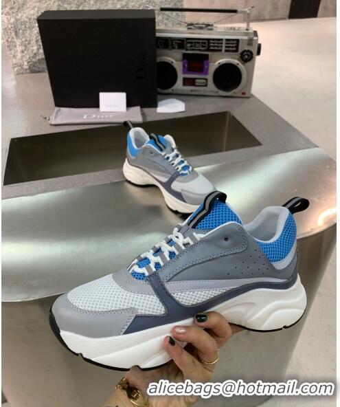 Top Quality Dior B22 Sneaker in Calfskin And Technical Mesh CD1331 Dark Gery/Blue/Grey 2020