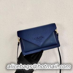 Best Price Prada Saffiano leather mini-bag 1BP020 blue