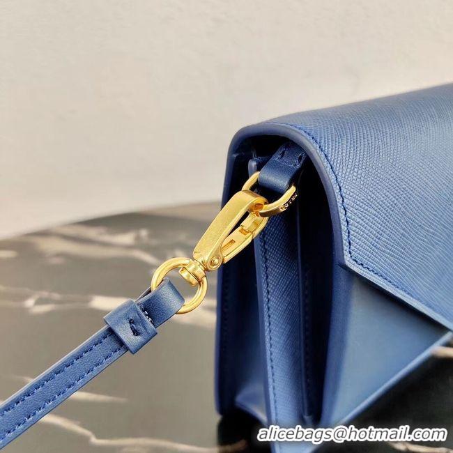 Best Price Prada Saffiano leather mini-bag 1BP020 blue