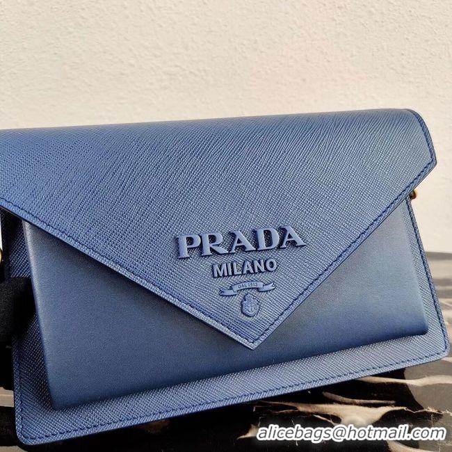 Best Price Prada Saffiano leather mini-bag 1BP020 blue