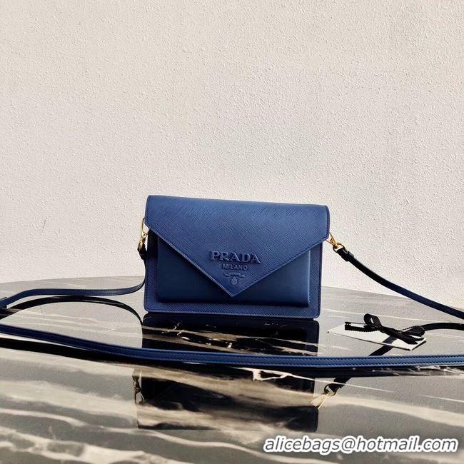 Best Price Prada Saffiano leather mini-bag 1BP020 blue