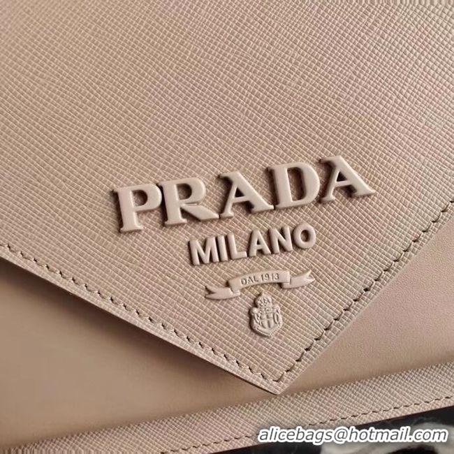 Practical Prada Saffiano leather mini-bag 1BP020 apricot