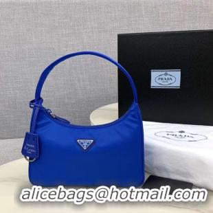 Discounts  Prada Re-Edition 2000 nylon mini-bag 1NE515 Electro optic blue