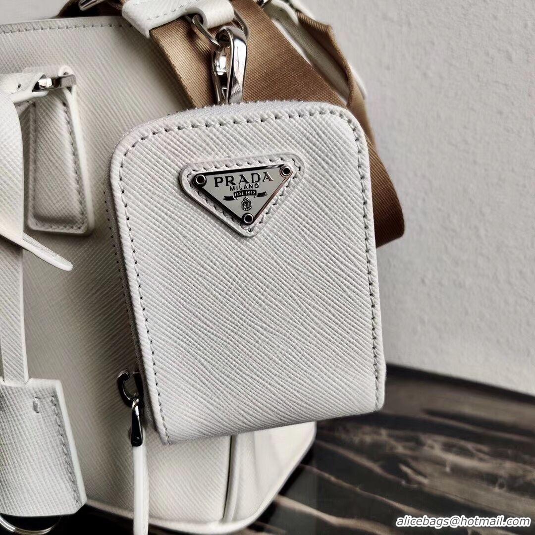 Best Product Prada Saffiano leather mini-bag 1BA296 White