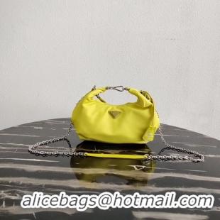 Low Price Prada Re-Edition 2005 nylon shoulder bag 1BH172 yellow