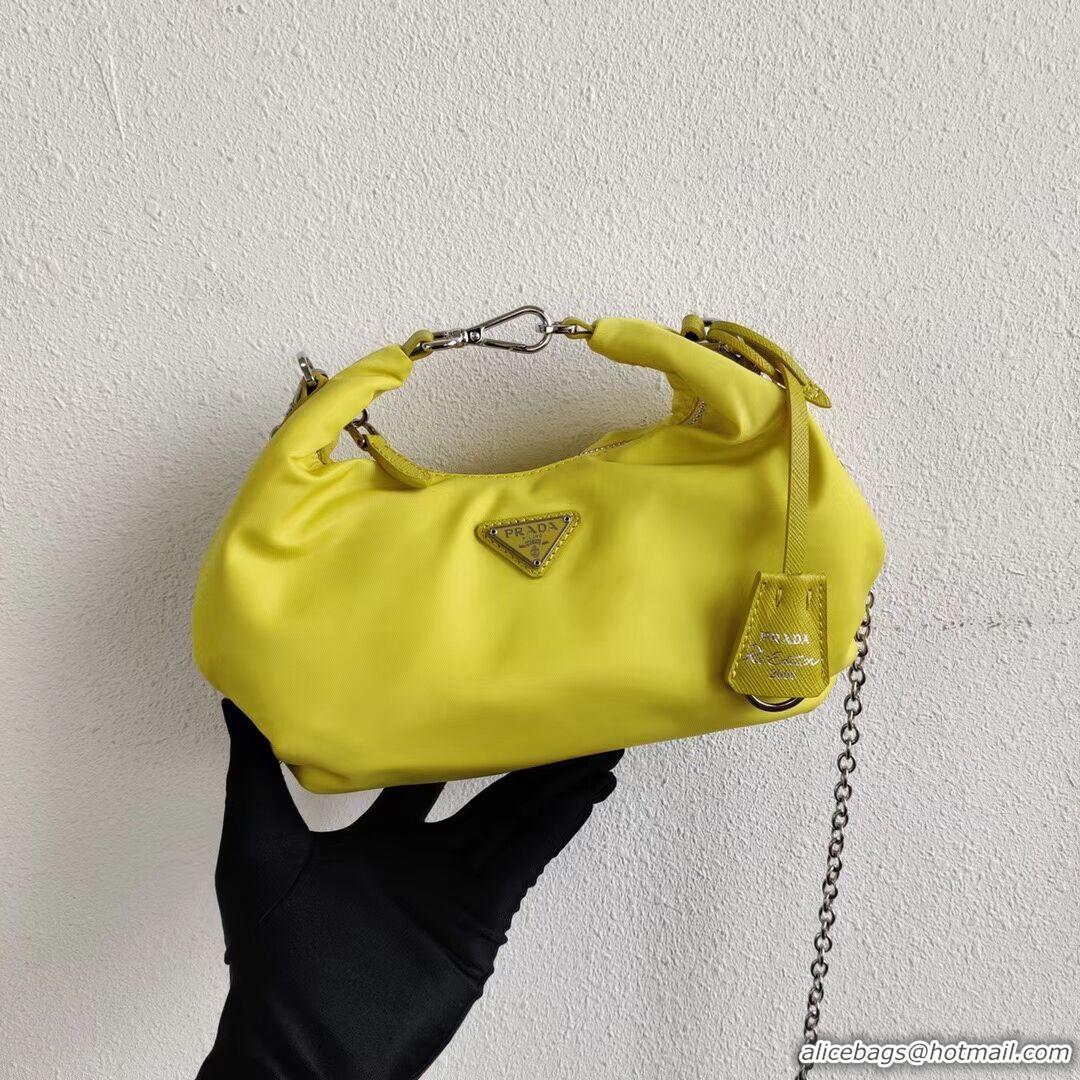 Low Price Prada Re-Edition 2005 nylon shoulder bag 1BH172 yellow