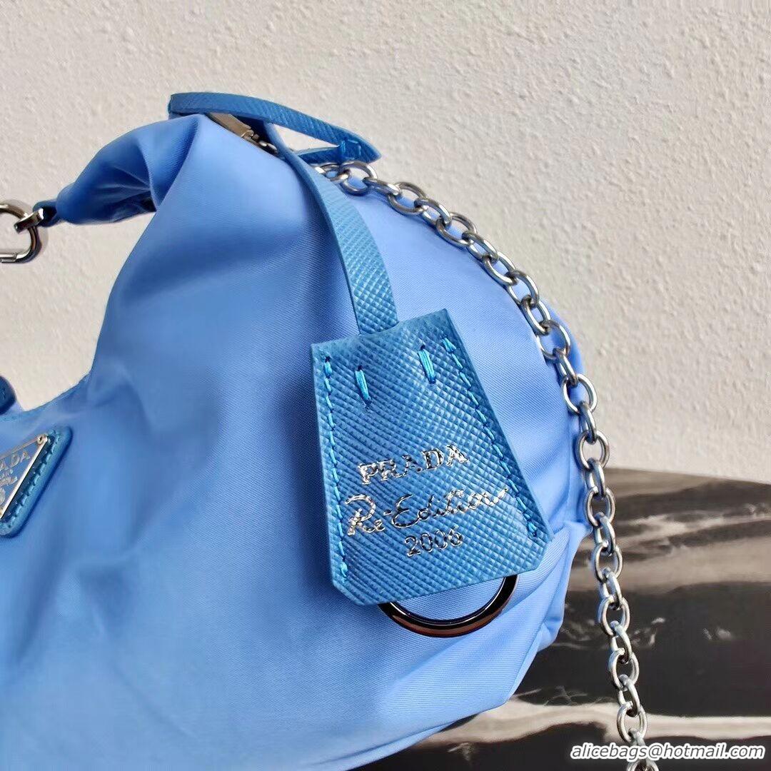 Good Taste Prada Re-Edition 2005 nylon shoulder bag 1BH172 blue