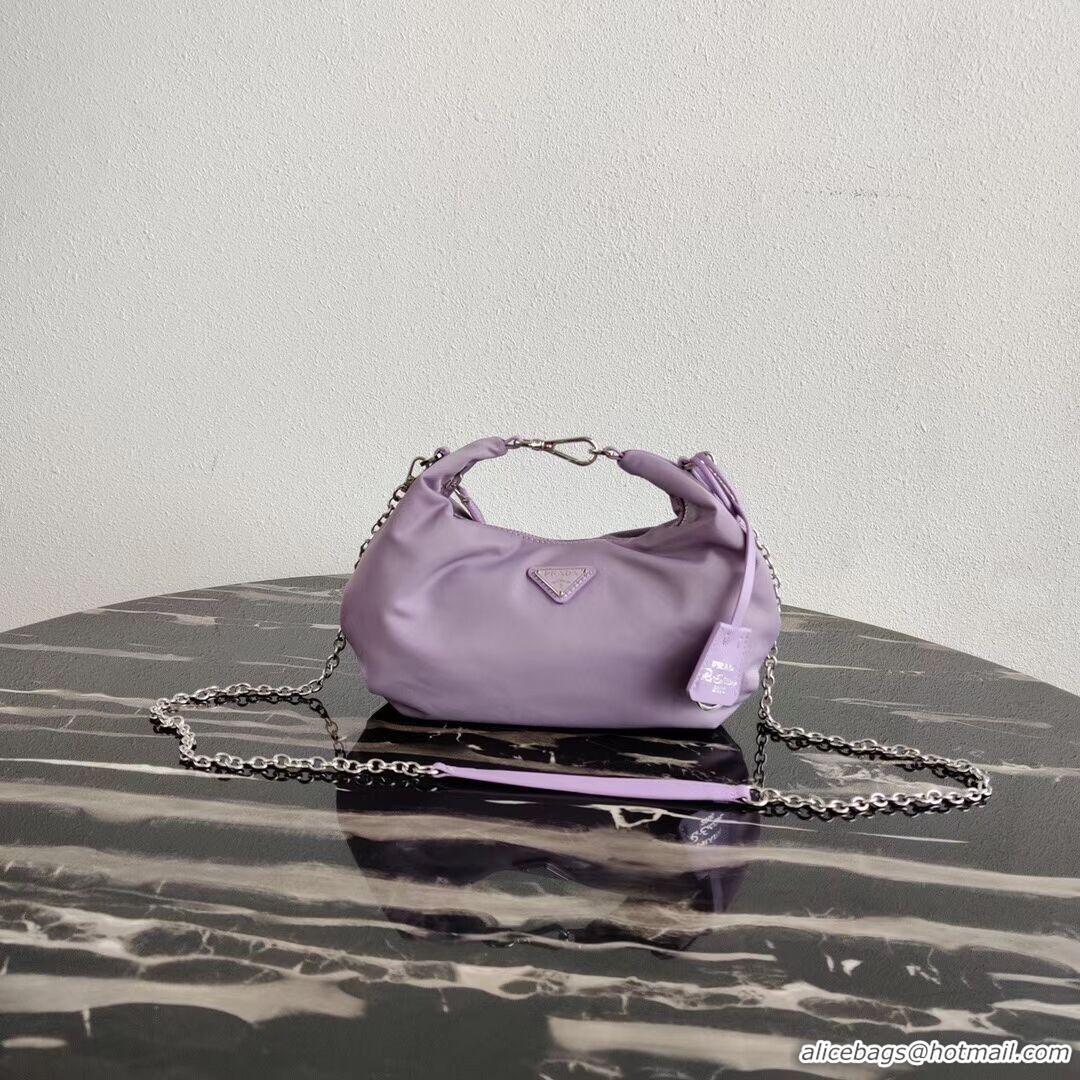 Luxury Prada Re-Edition 2005 nylon shoulder bag 1BH172 lilac