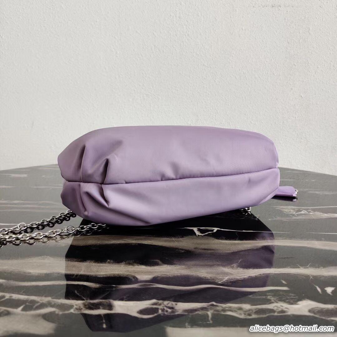 Luxury Prada Re-Edition 2005 nylon shoulder bag 1BH172 lilac