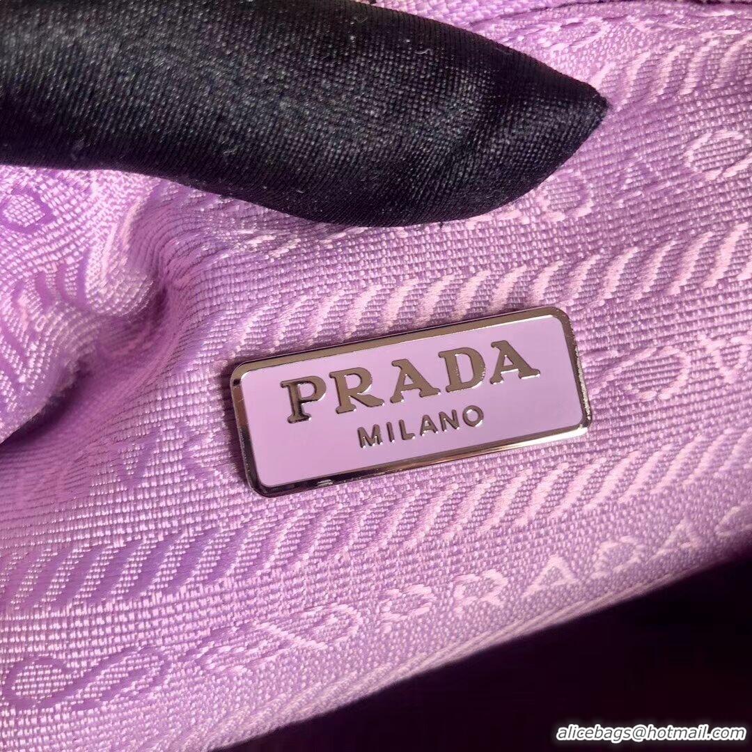 Luxury Prada Re-Edition 2005 nylon shoulder bag 1BH172 lilac