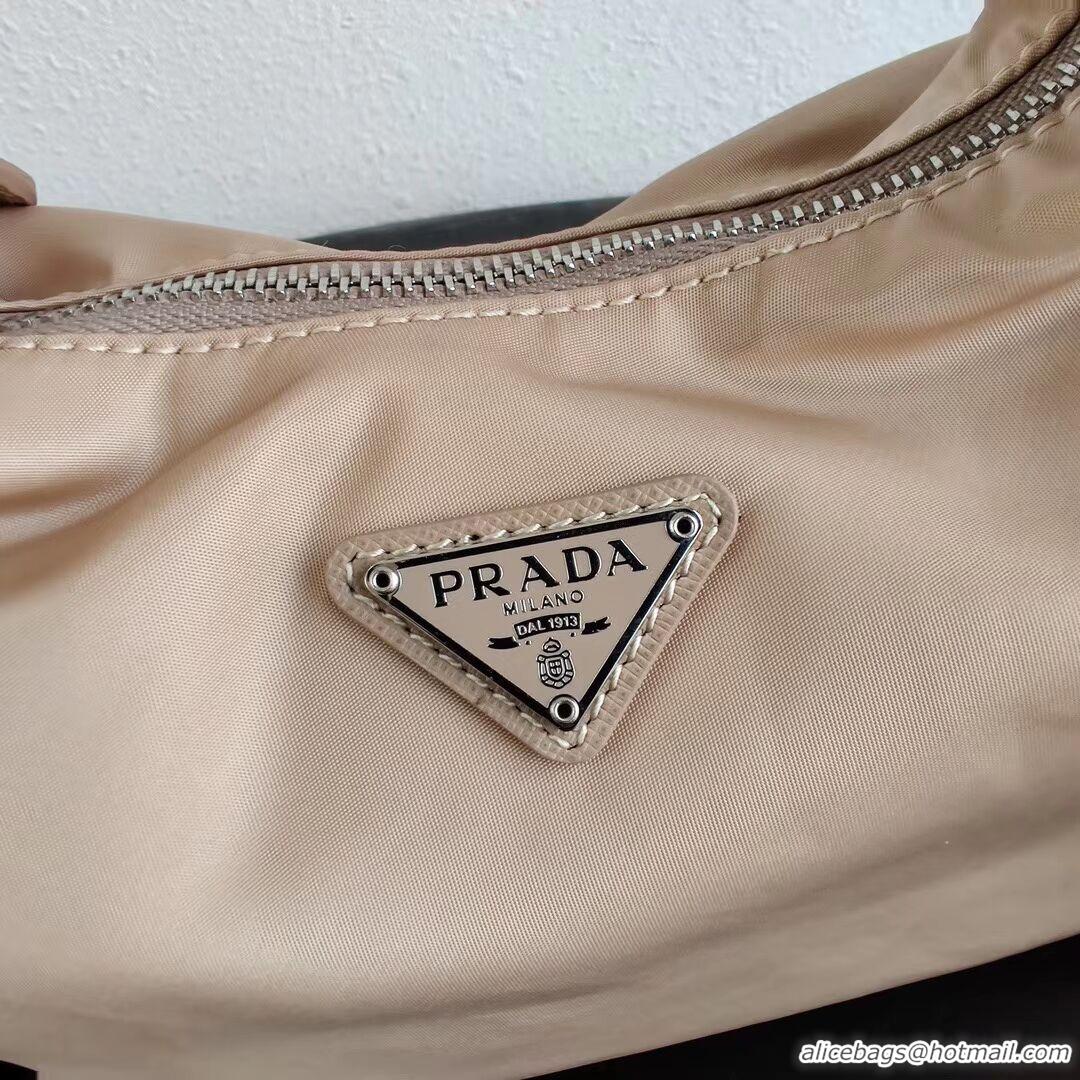 Stylish Prada Re-Edition 2005 nylon shoulder bag 1BH172 apricot