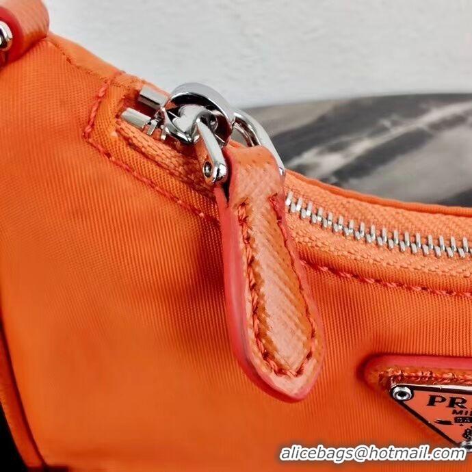 1:1 aaaaa Prada Re-Edition nylon mini shoulder bag 1TT122 orange