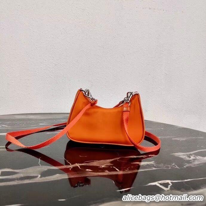 1:1 aaaaa Prada Re-Edition nylon mini shoulder bag 1TT122 orange