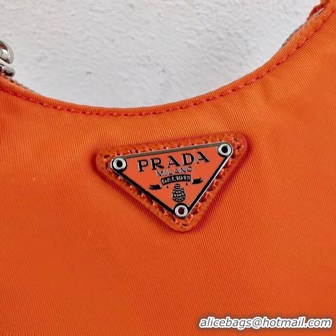 1:1 aaaaa Prada Re-Edition nylon mini shoulder bag 1TT122 orange