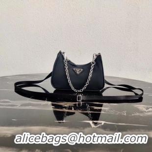 Good Looking Prada Re-Edition nylon mini shoulder bag 1TT122 black