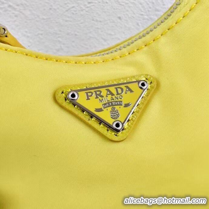 Best Price Prada Re-Edition nylon mini shoulder bag 1TT122 yellow