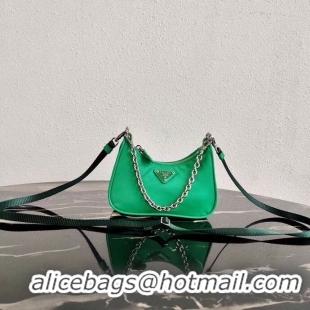 Pretty Style Prada Re-Edition nylon mini shoulder bag 1TT122 green