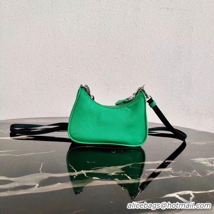 Pretty Style Prada Re-Edition nylon mini shoulder bag 1TT122 green