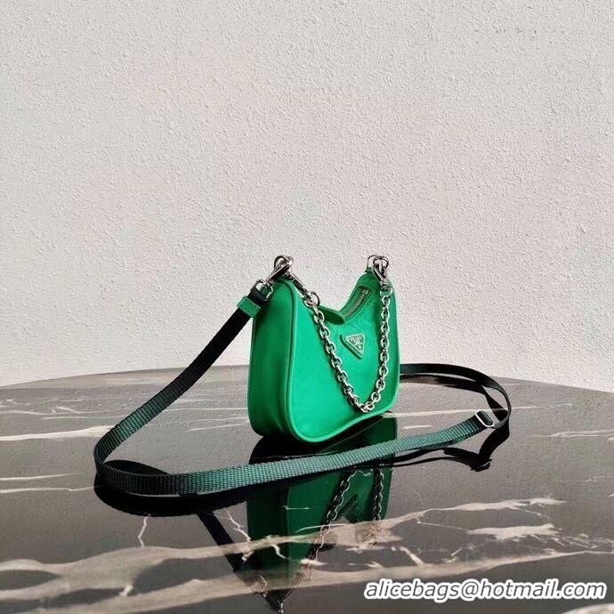 Pretty Style Prada Re-Edition nylon mini shoulder bag 1TT122 green