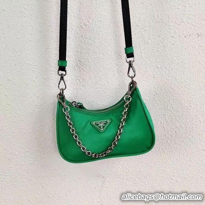 Pretty Style Prada Re-Edition nylon mini shoulder bag 1TT122 green