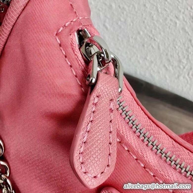 Fashion Luxury Prada Re-Edition nylon mini shoulder bag 1TT122 pink