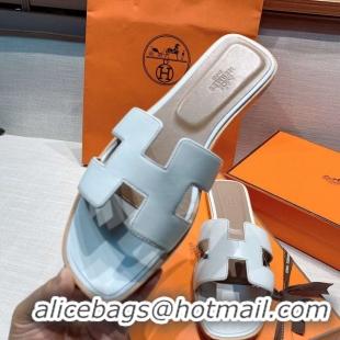 Top Quality Hermes Slipper Sandals in Original Leather H701032 White