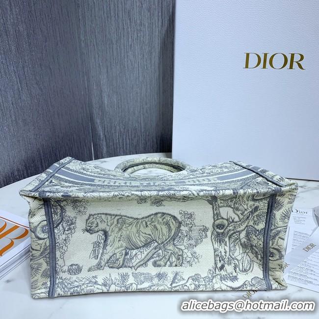 Stylish SMALL DIOR BOOK TOTE Embroidered M1296-3