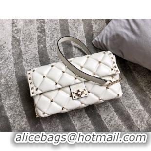 Best Price VALENTINO VLOCK Origianl leather shoulder bag 0053 white