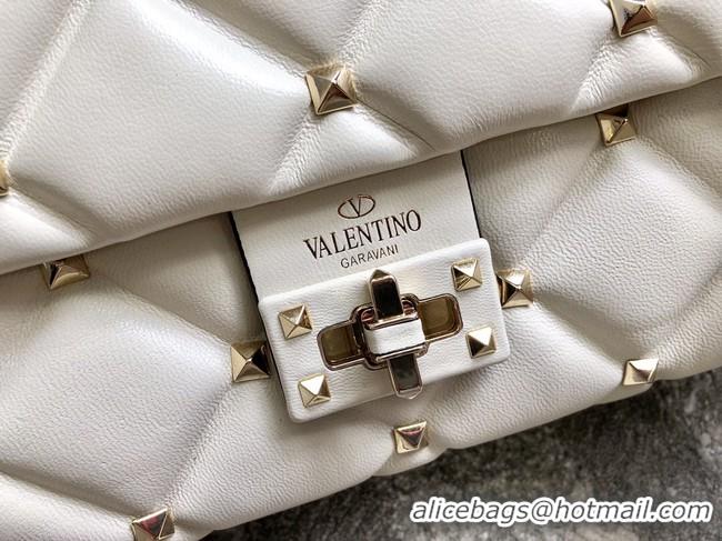 Best Price VALENTINO VLOCK Origianl leather shoulder bag 0053 white