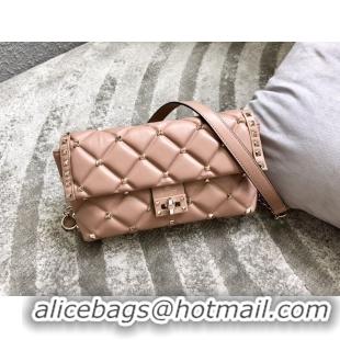 Discount VALENTINO VLOCK Origianl leather shoulder bag 0053 pink