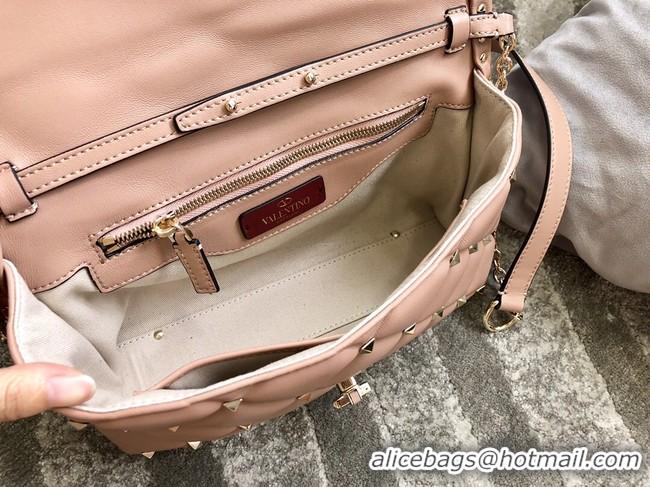 Discount VALENTINO VLOCK Origianl leather shoulder bag 0053 pink