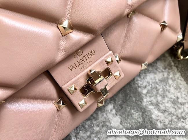 Discount VALENTINO VLOCK Origianl leather shoulder bag 0053 pink