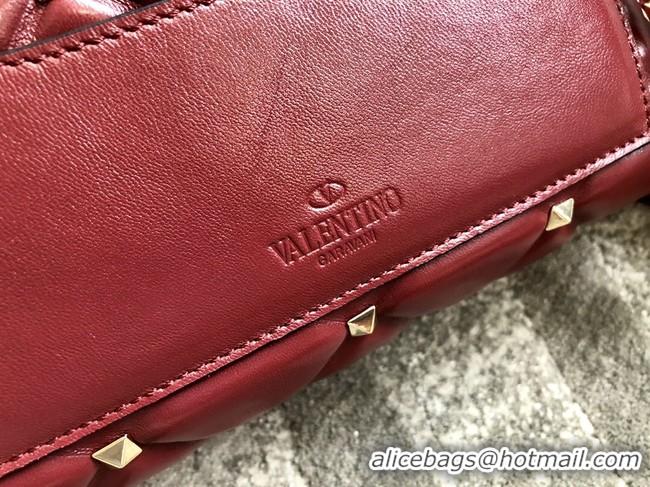 Luxury Classic VALENTINO VLOCK Origianl leather shoulder bag 0053 red