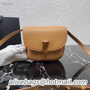 Duplicate Yves Saint Laurent Calfskin Leather Shoulder Bag 619740 apricot