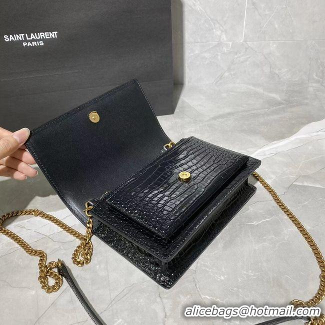 Purchase Yves Saint Laurent Calfskin Leather Shoulder Bag Y533036A black