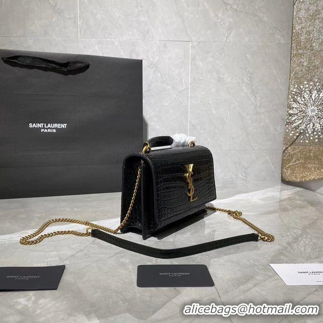 Purchase Yves Saint Laurent Calfskin Leather Shoulder Bag Y533036A black