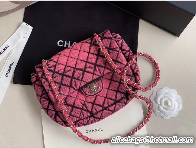 Newest Fashion Chanel Quilted Denim Small Flap Bag AS1112 Pink 2020