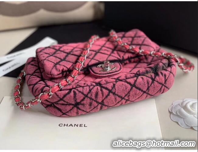 Newest Fashion Chanel Quilted Denim Small Flap Bag AS1112 Pink 2020