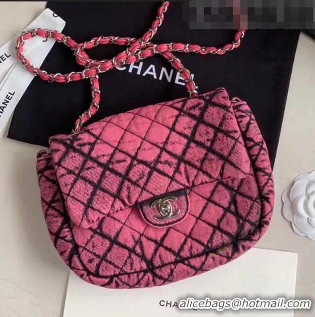 Newest Fashion Chanel Quilted Denim Small Flap Bag AS1112 Pink 2020