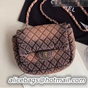 High Quality Chanel Quilted Denim Small Flap Bag AS1112 Nude 2020