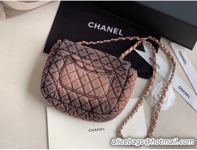 High Quality Chanel Quilted Denim Small Flap Bag AS1112 Nude 2020