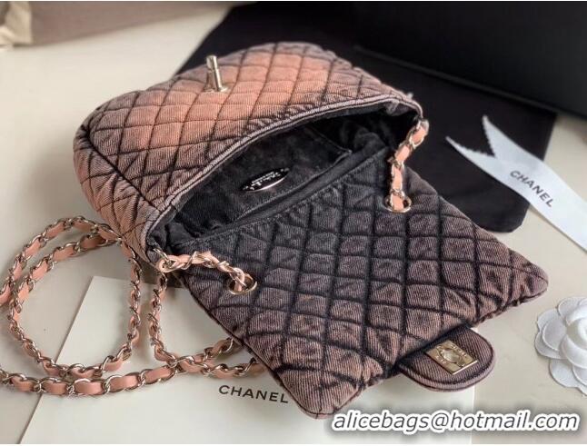 High Quality Chanel Quilted Denim Small Flap Bag AS1112 Nude 2020