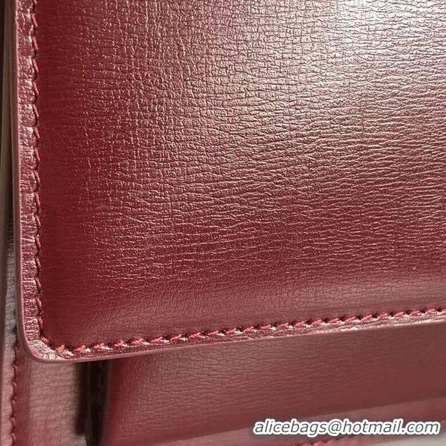 Grade Quality Yves Saint Laurent Calfskin Leather Shoulder Bag Y542206B red