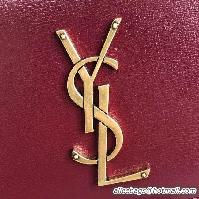 Grade Quality Yves Saint Laurent Calfskin Leather Shoulder Bag Y542206B red