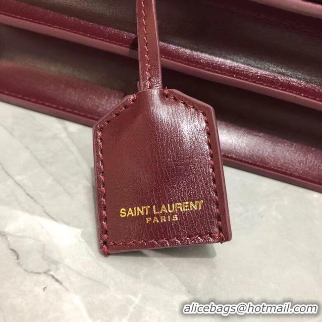 Grade Quality Yves Saint Laurent Calfskin Leather Shoulder Bag Y542206B red