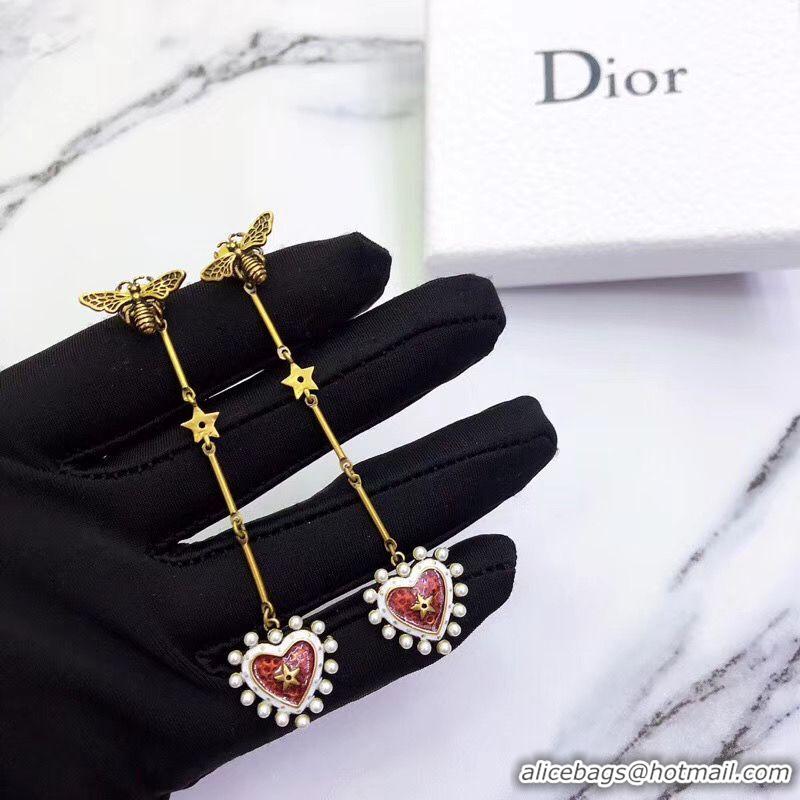 Top Design Dior Earrings DIOR4598 Red