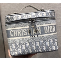 New Design Dior Vanity Case Bag in Oblique Embroidery CD1614 Gray